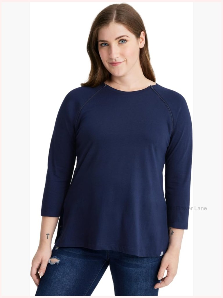 Long-Sleeve Chest Port Access Shirt With Dual Zipper